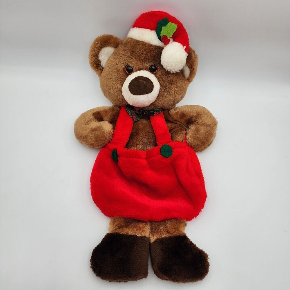 SANTA'S BEST TEDDY BEAR BY RENNOC CHRISTMAS STOCKING HANGING DECOR, VINTAGE‎